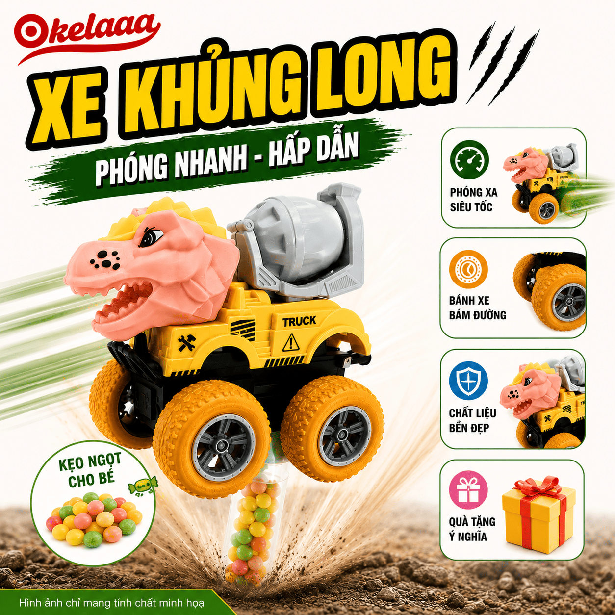 Xe Khủng Long Công Trình